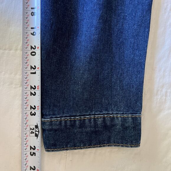 Brit.NY Denim Jean Jacket XL Blue Embellished Satin Mixed Media Floral NEW - Picture 15 of 15